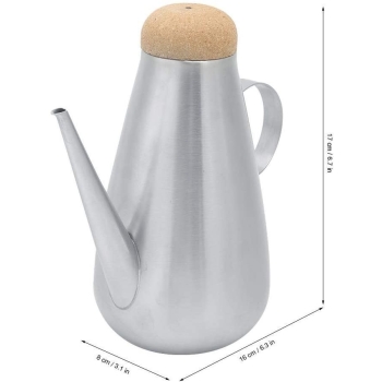 Dzbanek na oliwę ze stali nierdzewnej 17 cm